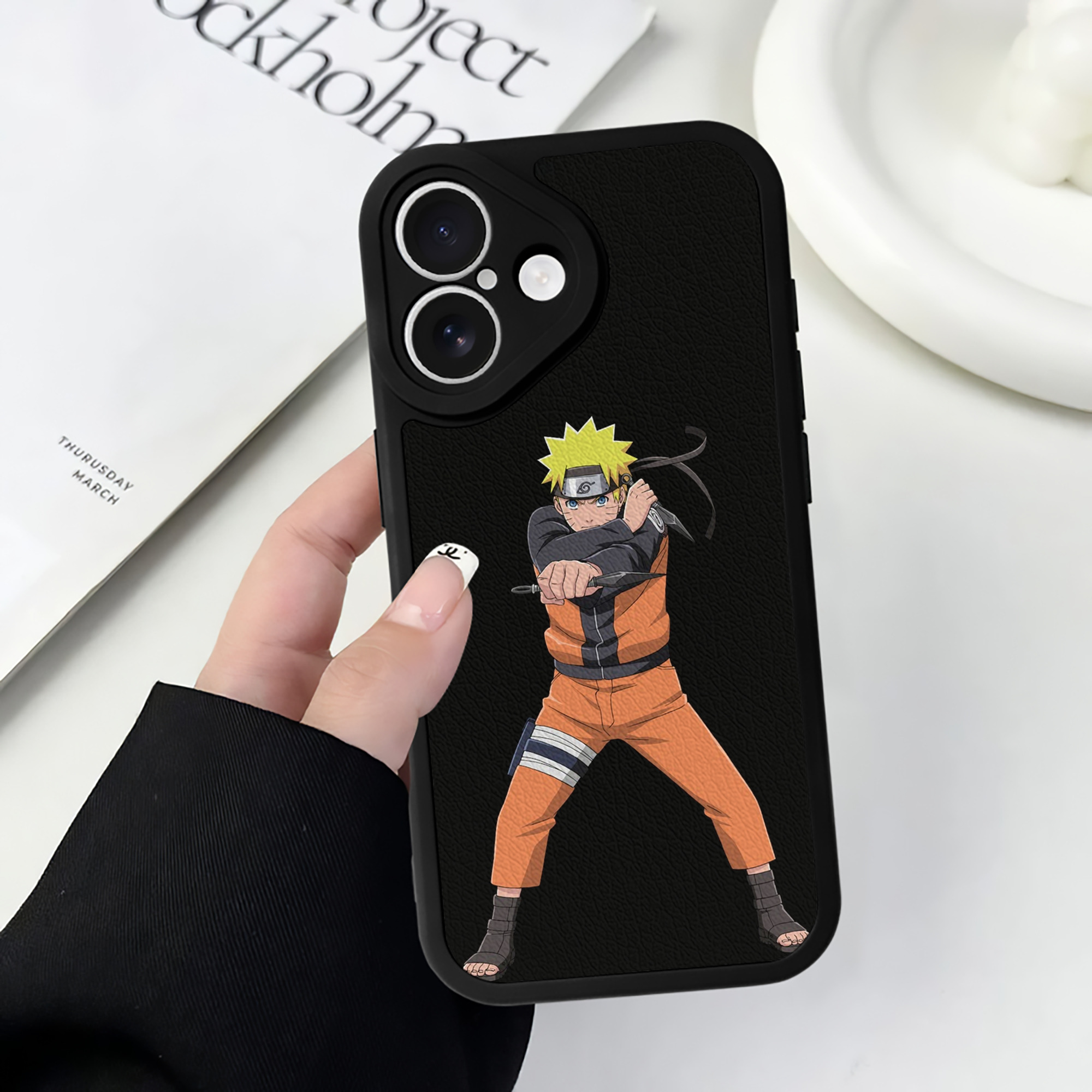 （画像用） NARUTO -ナルト- うずまき ナルト Uzumaki Naruto 【iPhone 16シリーズ対応】シリコンスマホケース（レザー調） 材質：シリコン